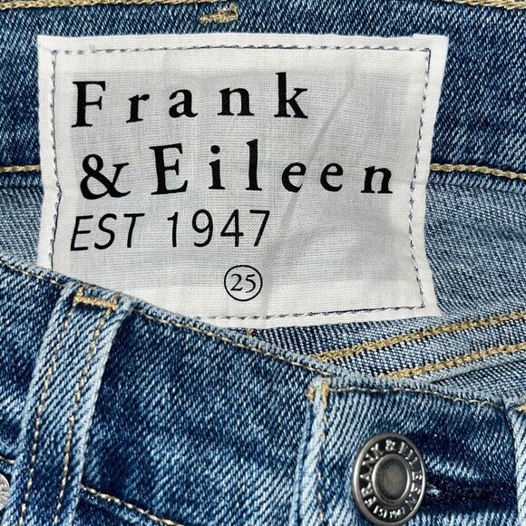 FRANK & EILEEN CORK EVERYDAY High Rise Raw Hem Blue Jeans - BRAND NEW - Size 25 - Picture 8 of 12